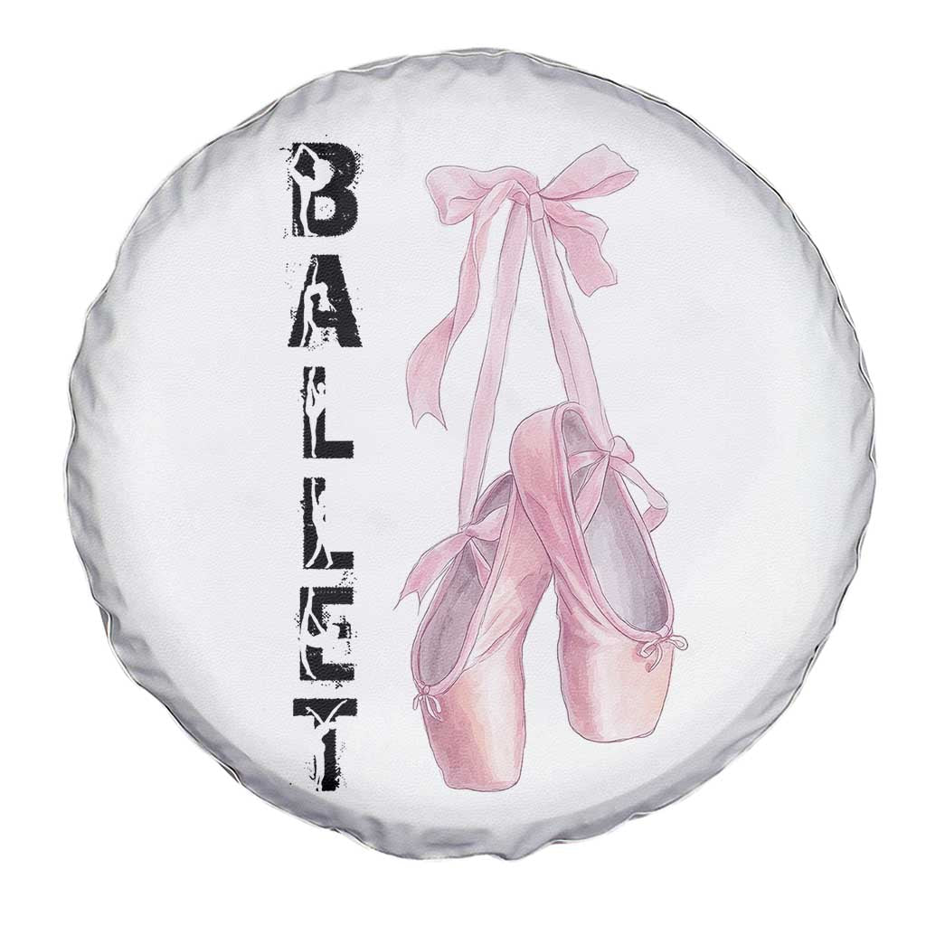 Ballerina Pointe Shoes Spare Tire Cover Gift For Cute Ballet Girl TS12 Print Your Wear