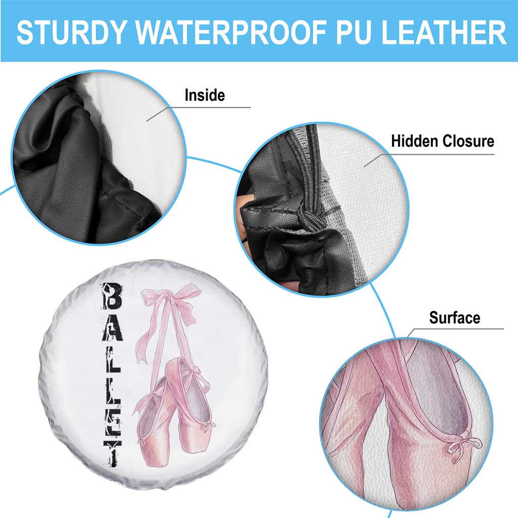 Ballerina Pointe Shoes Spare Tire Cover Gift For Cute Ballet Girl TS12 Print Your Wear