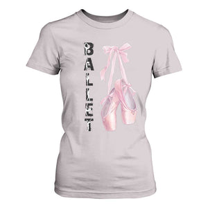 Ballerina Pointe Shoes T Shirt For Women Gift For Cute Ballet Girl TS12 Ice Gray Print Your Wear