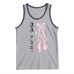 Ballerina Pointe Shoes Tank Top Gift For Cute Ballet Girl TS12 Athletic Heather Navy Print Your Wear