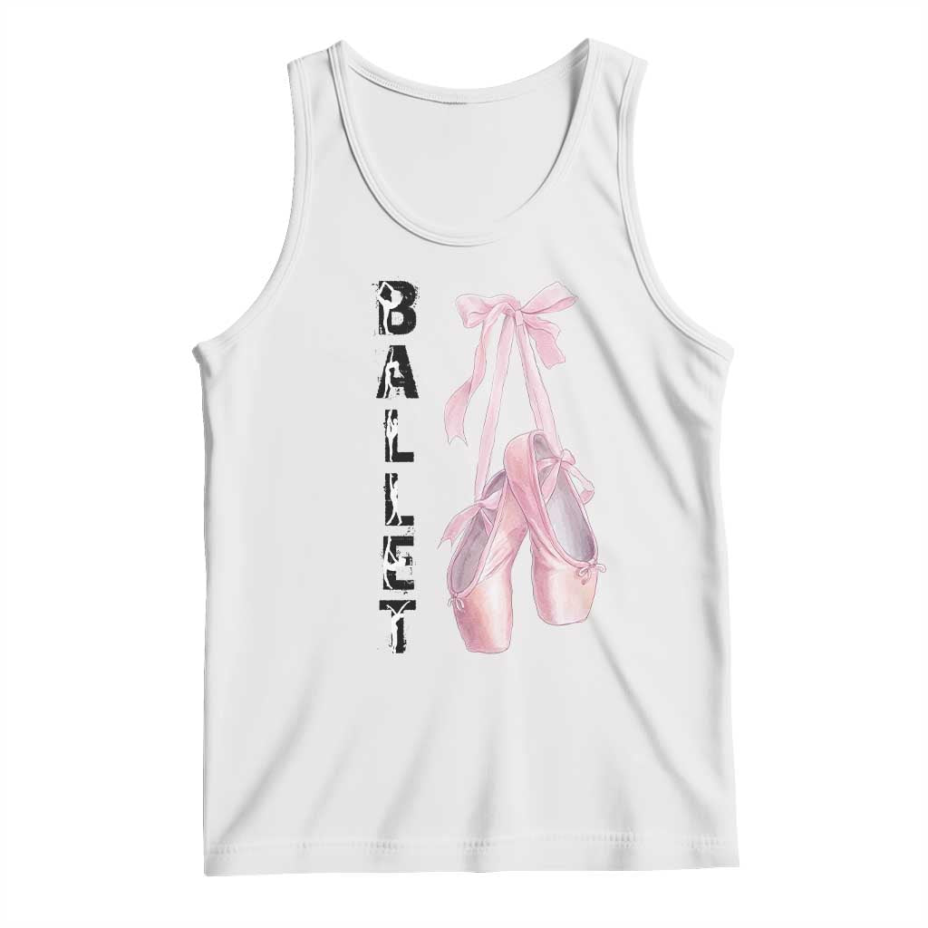 Ballerina Pointe Shoes Tank Top Gift For Cute Ballet Girl TS12 White Print Your Wear