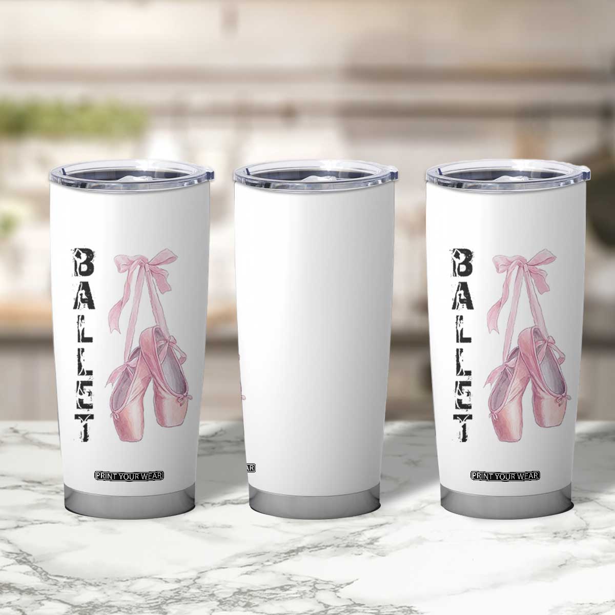 Ballerina Pointe Shoes Tumbler Cup Gift For Cute Ballet Girl TS12 Print Your Wear