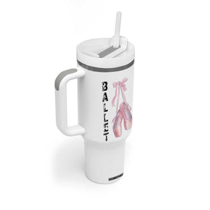Ballerina Pointe Shoes Tumbler With Handle Gift For Cute Ballet Girl TS12 Print Your Wear