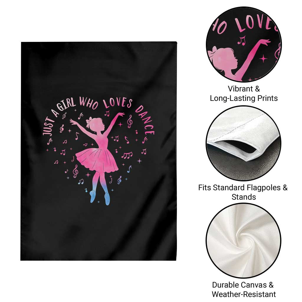 Just A Girl Who Loves Dance Garden Flag Gift For Cute Ballet Girl TS12 Print Your Wear