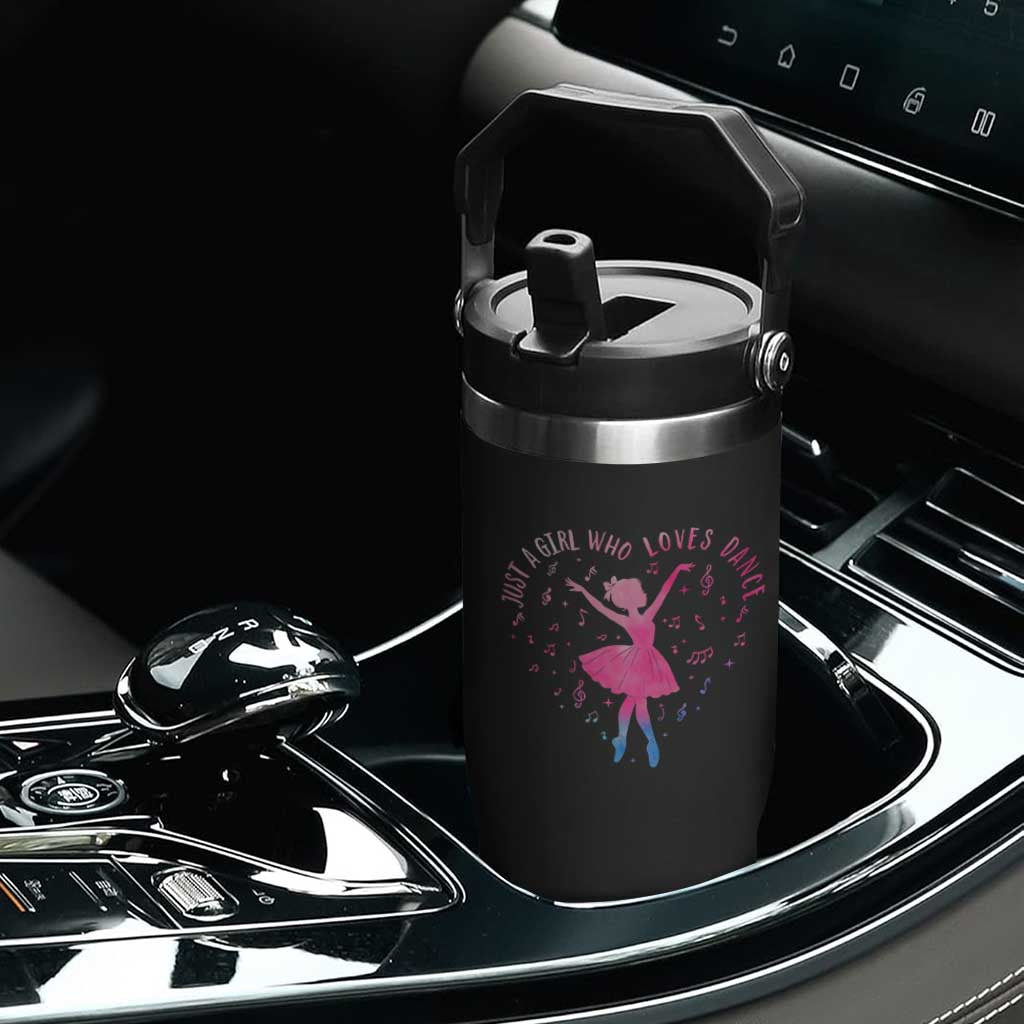 Just A Girl Who Loves Dance Flip Straw Tumbler Gift For Cute Ballet Girl TS12 Print Your Wear