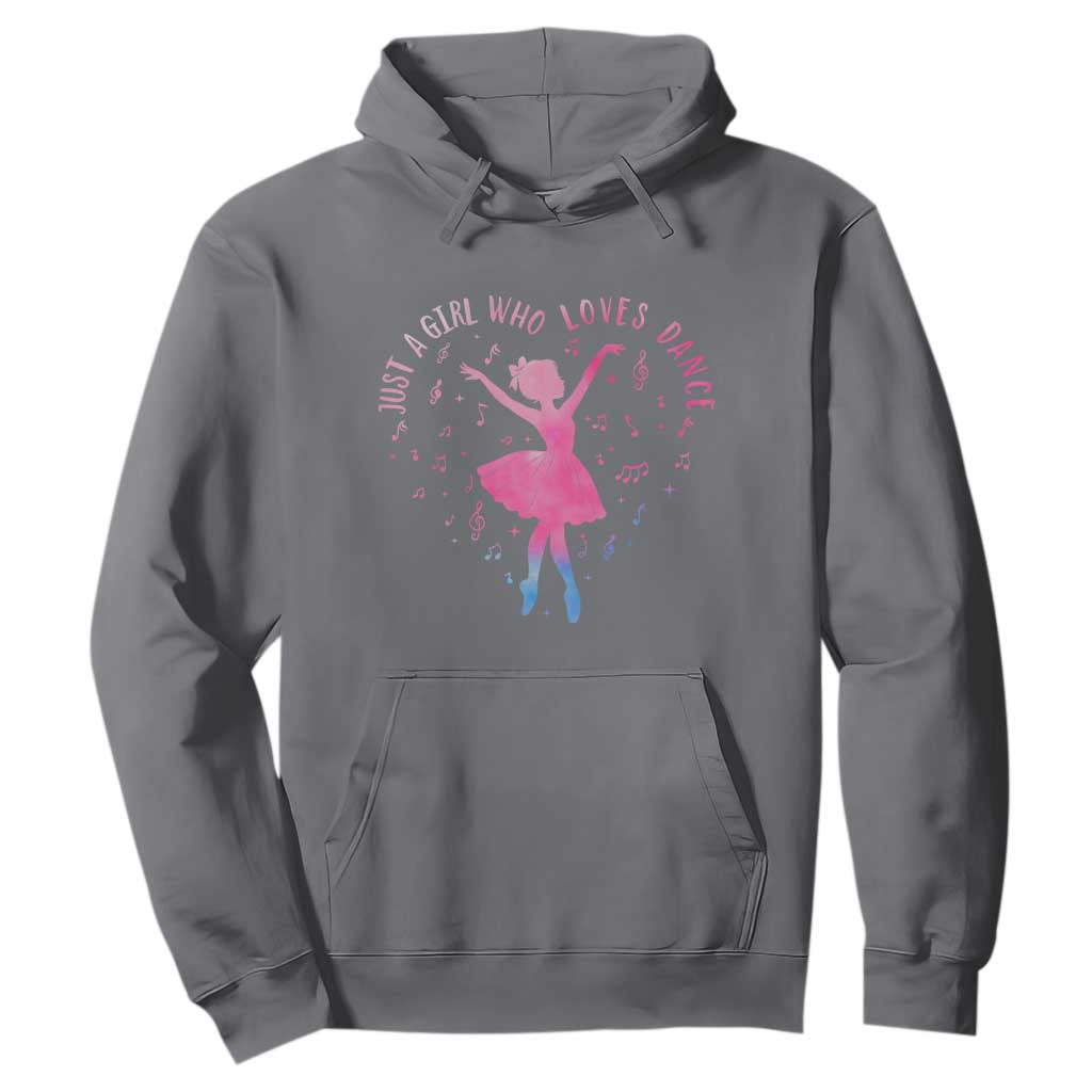 Just A Girl Who Loves Dance Hoodie Gift For Cute Ballet Girl TS12 Charcoal Print Your Wear
