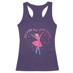 Just A Girl Who Loves Dance Racerback Tank Top Gift For Cute Ballet Girl TS12 Purple Print Your Wear