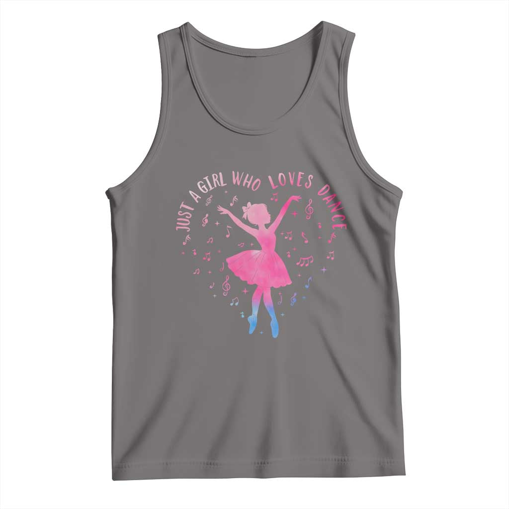 Just A Girl Who Loves Dance Tank Top Gift For Cute Ballet Girl TS12 Deep Heather Print Your Wear