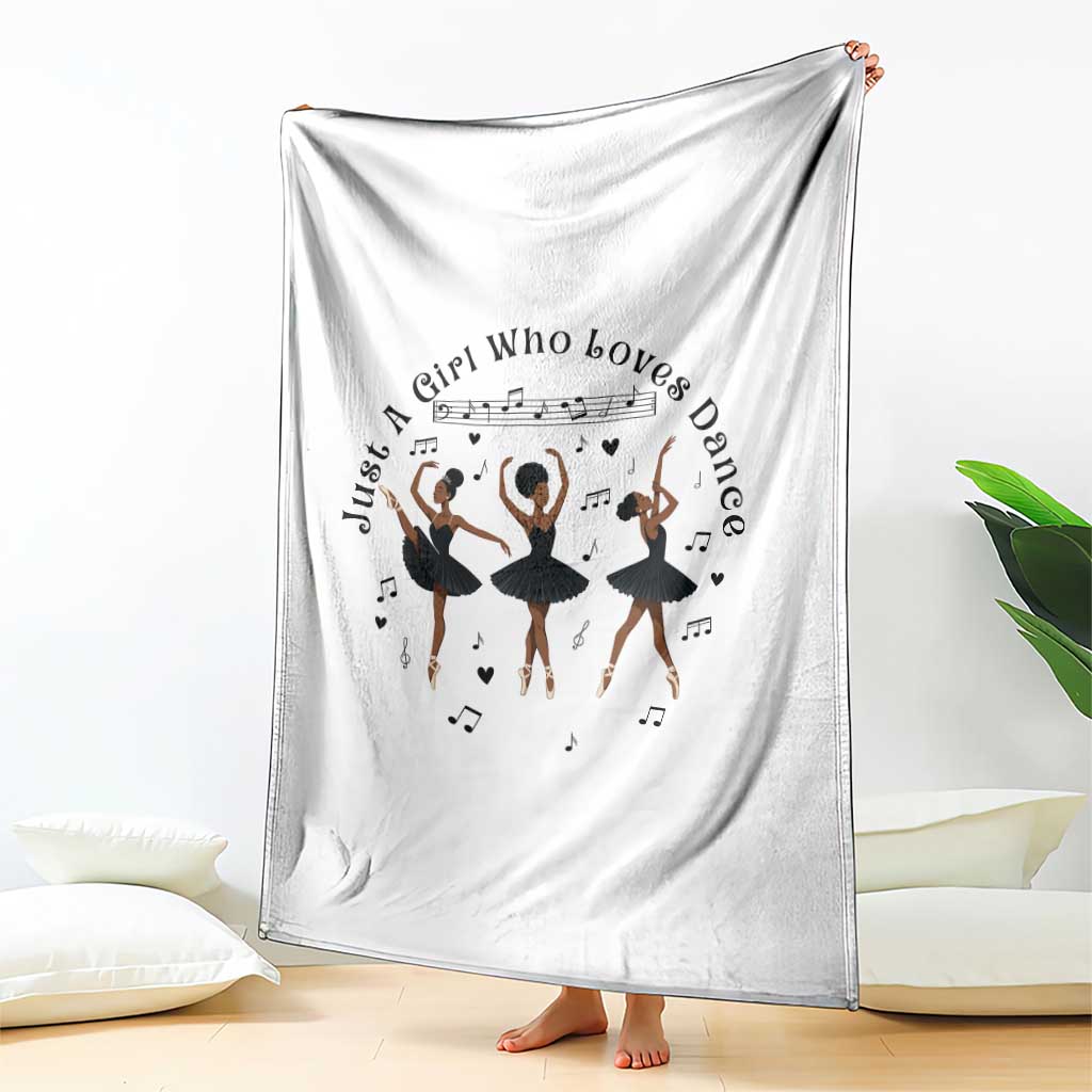African American Ballet Dancer Throw Blanket Just A Girl Who Loves Dance TS12 Print Your Wear