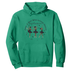African American Ballet Dancer Hoodie Just A Girl Who Loves Dance TS12 Irish Green Print Your Wear