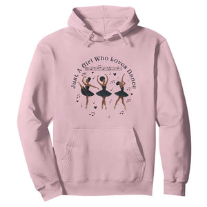 African American Ballet Dancer Hoodie Just A Girl Who Loves Dance TS12 Light Pink Print Your Wear