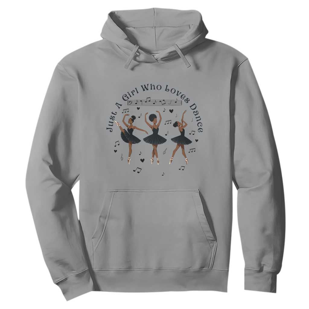 African American Ballet Dancer Hoodie Just A Girl Who Loves Dance TS12 Sport Gray Print Your Wear