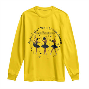 African American Ballet Dancer Long Sleeve Shirt Just A Girl Who Loves Dance TS12 Daisy Print Your Wear
