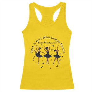 African American Ballet Dancer Racerback Tank Top Just A Girl Who Loves Dance TS12 Daisy Print Your Wear