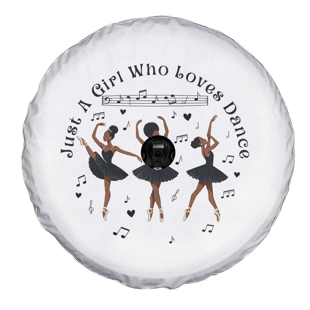 African American Ballet Dancer Spare Tire Cover Just A Girl Who Loves Dance TS12 Print Your Wear