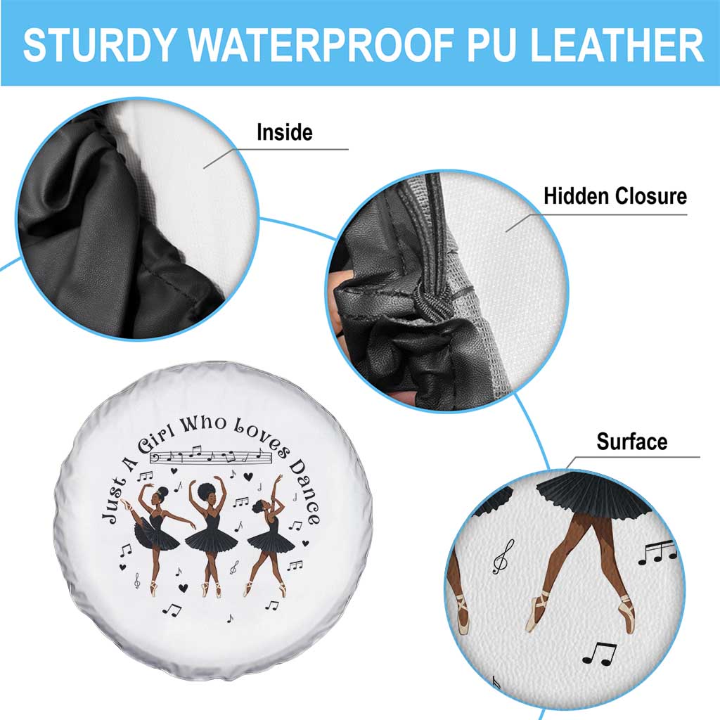 African American Ballet Dancer Spare Tire Cover Just A Girl Who Loves Dance TS12 Print Your Wear