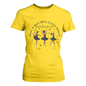 African American Ballet Dancer T Shirt For Women Just A Girl Who Loves Dance TS12 Daisy Print Your Wear