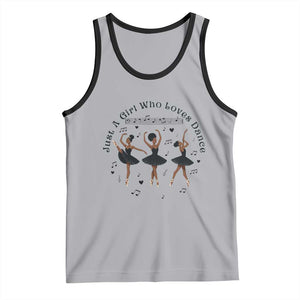 African American Ballet Dancer Tank Top Just A Girl Who Loves Dance TS12 Athletic Heather Black Print Your Wear