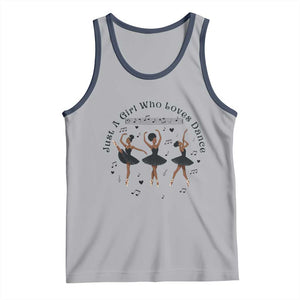 African American Ballet Dancer Tank Top Just A Girl Who Loves Dance TS12 Athletic Heather Navy Print Your Wear