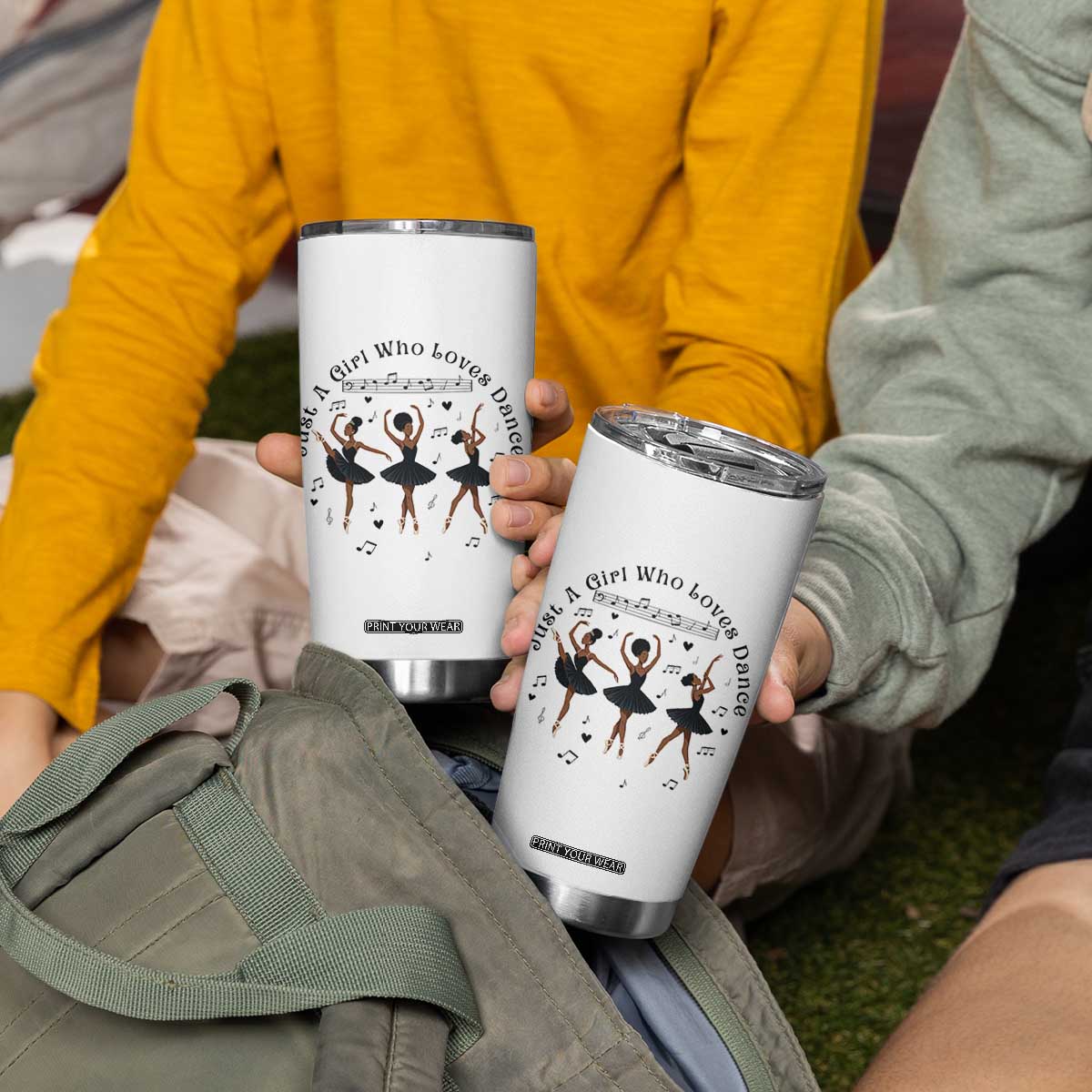 African American Ballet Dancer Tumbler Cup Just A Girl Who Loves Dance TS12 Print Your Wear