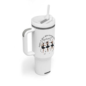 African American Ballet Dancer Tumbler With Handle Just A Girl Who Loves Dance TS12 Print Your Wear