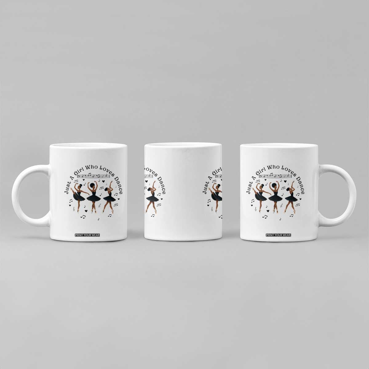 African American Ballet Dancer Coffee Mug Just A Girl Who Loves Dance TS12 Print Your Wear
