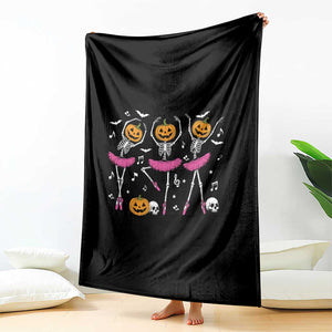 Ballet Skeleton Dance Throw Blanket Funny Halloween Gift TS12 Print Your Wear