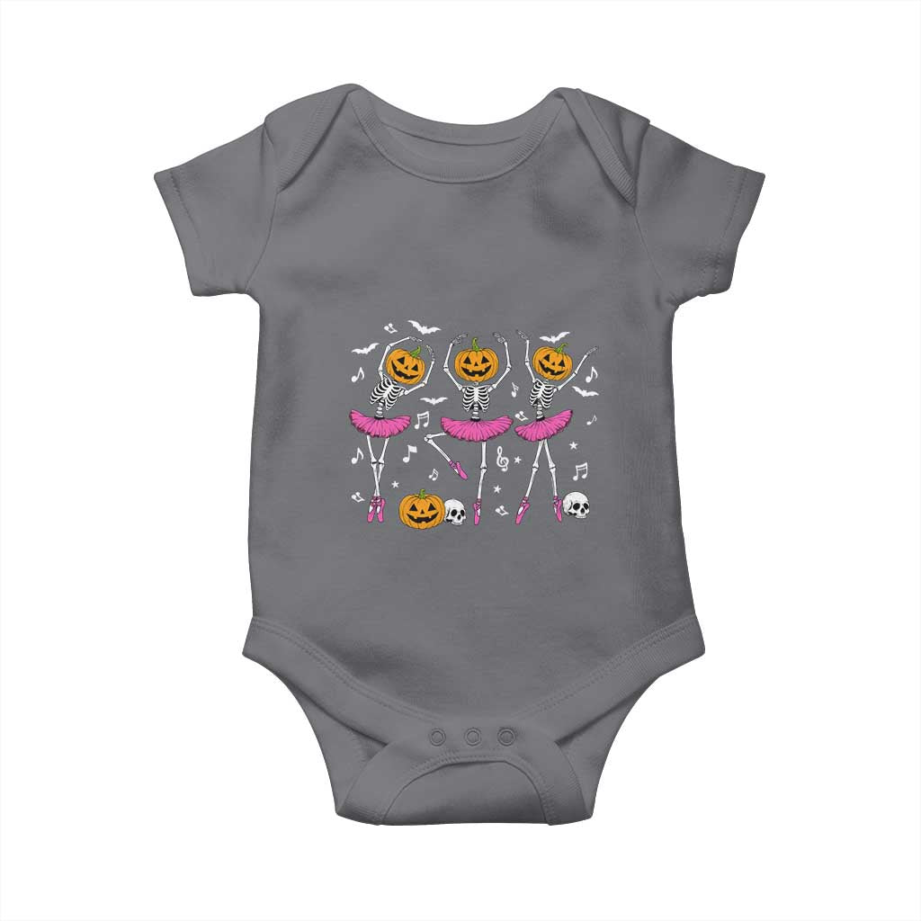 Ballet Skeleton Dance Baby Onesie Funny Halloween Gift TS12 Charcoal Print Your Wear