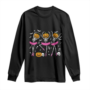 Ballet Skeleton Dance Long Sleeve Shirt Funny Halloween Gift TS12 Black Print Your Wear