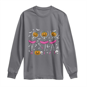 Ballet Skeleton Dance Long Sleeve Shirt Funny Halloween Gift TS12 Charcoal Print Your Wear