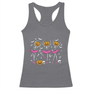 Ballet Skeleton Dance Racerback Tank Top Funny Halloween Gift TS12 Charcoal Print Your Wear
