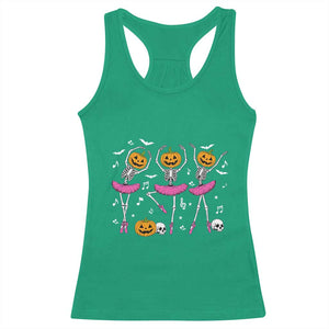 Ballet Skeleton Dance Racerback Tank Top Funny Halloween Gift TS12 Irish Green Print Your Wear