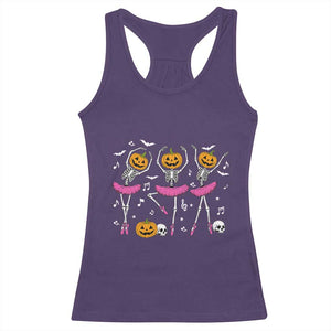 Ballet Skeleton Dance Racerback Tank Top Funny Halloween Gift TS12 Purple Print Your Wear