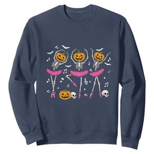 Ballet Skeleton Dance Sweatshirt Funny Halloween Gift TS12 Navy Print Your Wear