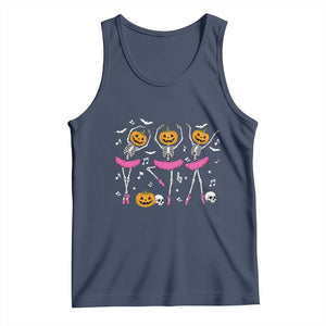 Ballet Skeleton Dance Tank Top Funny Halloween Gift TS12 Navy Print Your Wear