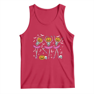 Ballet Skeleton Dance Tank Top Funny Halloween Gift TS12 Red Print Your Wear
