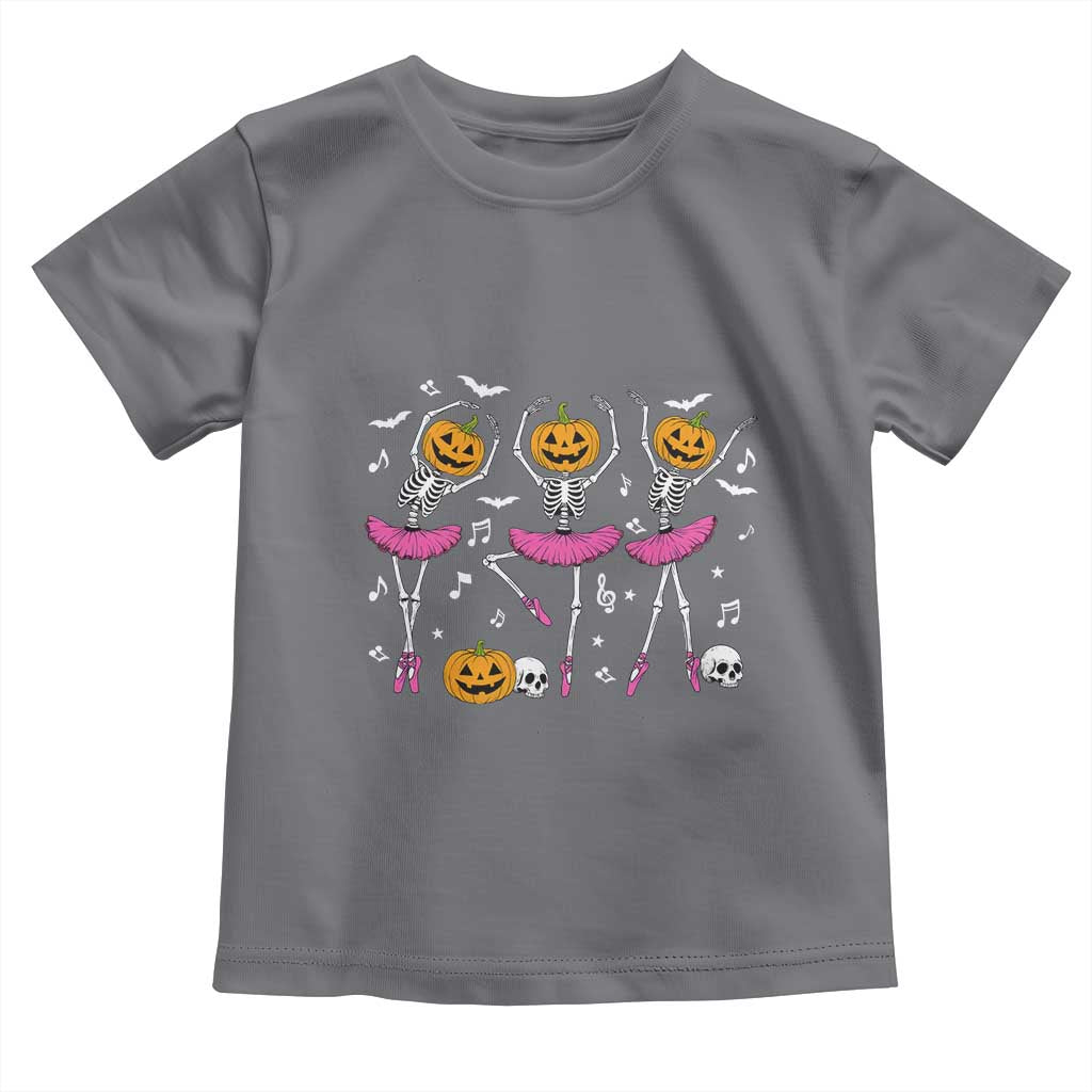 Ballet Skeleton Dance Toddler T Shirt Funny Halloween Gift TS12 Charcoal Print Your Wear