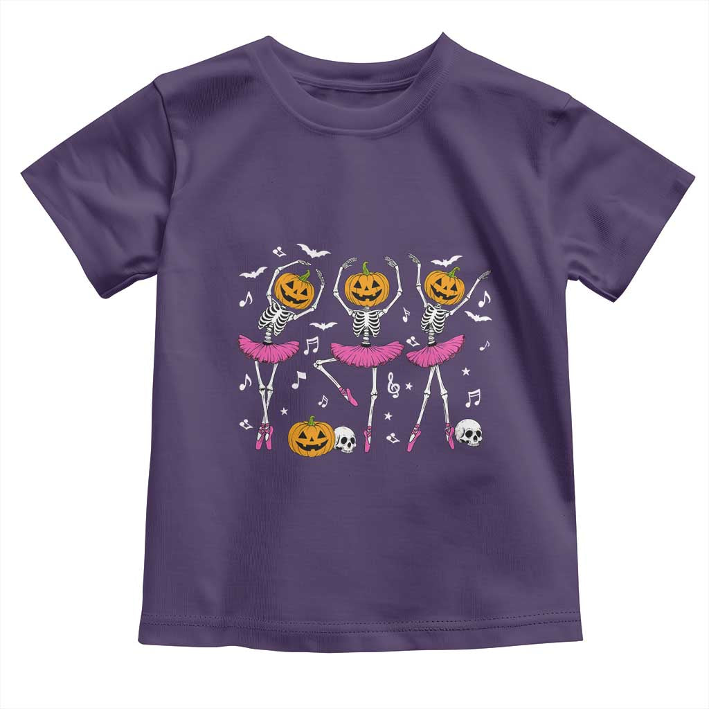 Ballet Skeleton Dance Toddler T Shirt Funny Halloween Gift TS12 Purple Print Your Wear