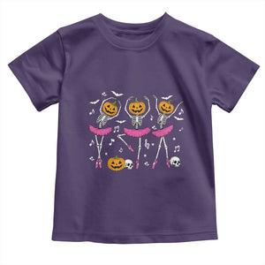 Ballet Skeleton Dance Toddler T Shirt Funny Halloween Gift TS12 Purple Print Your Wear