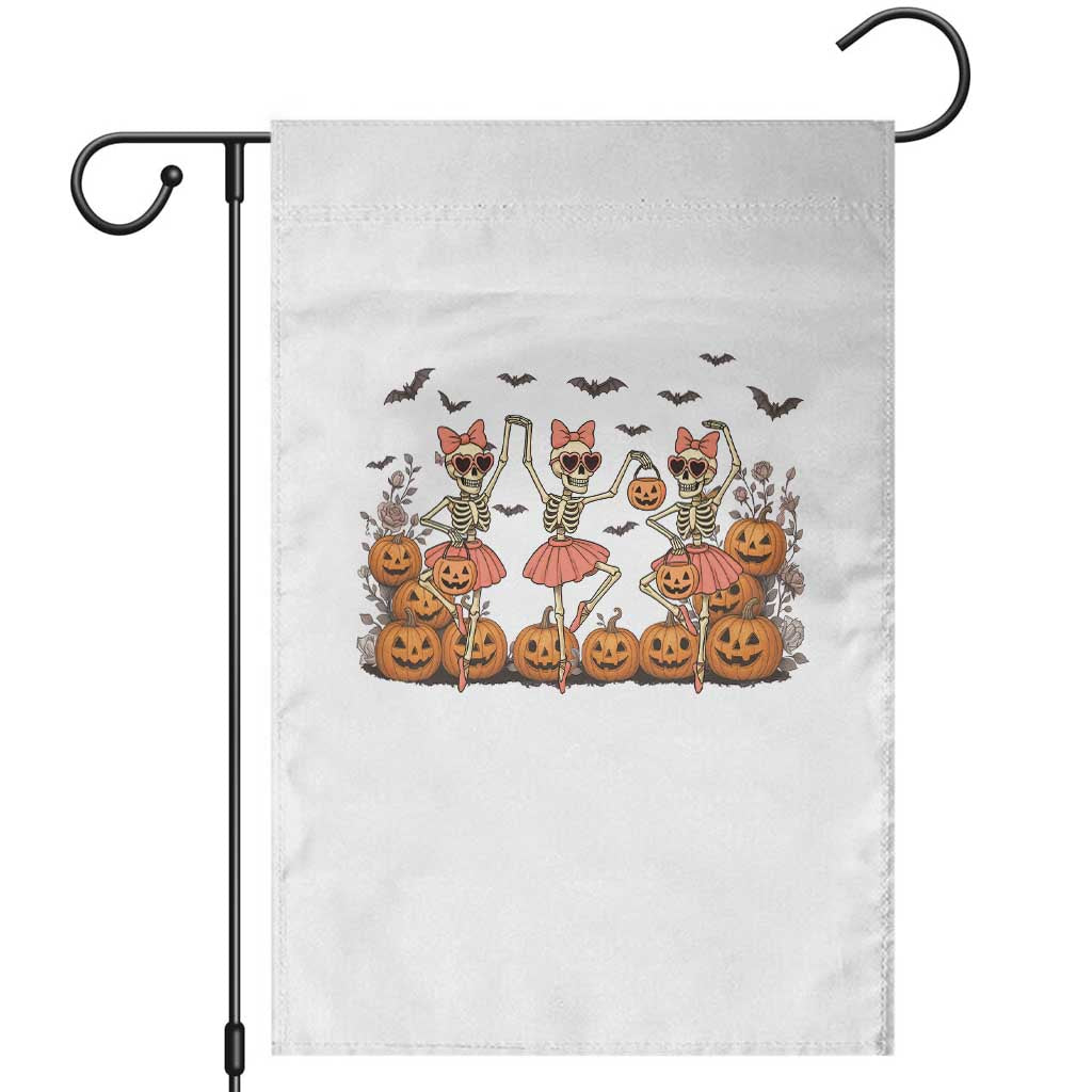 Funny Halloween Skeleton Dance Garden Flag Gift For Ballet Lover TS12 White Print Your Wear