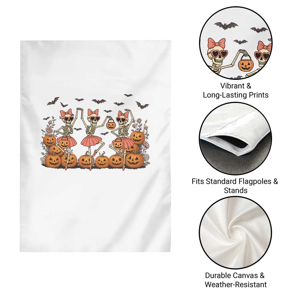 Funny Halloween Skeleton Dance Garden Flag Gift For Ballet Lover TS12 Print Your Wear