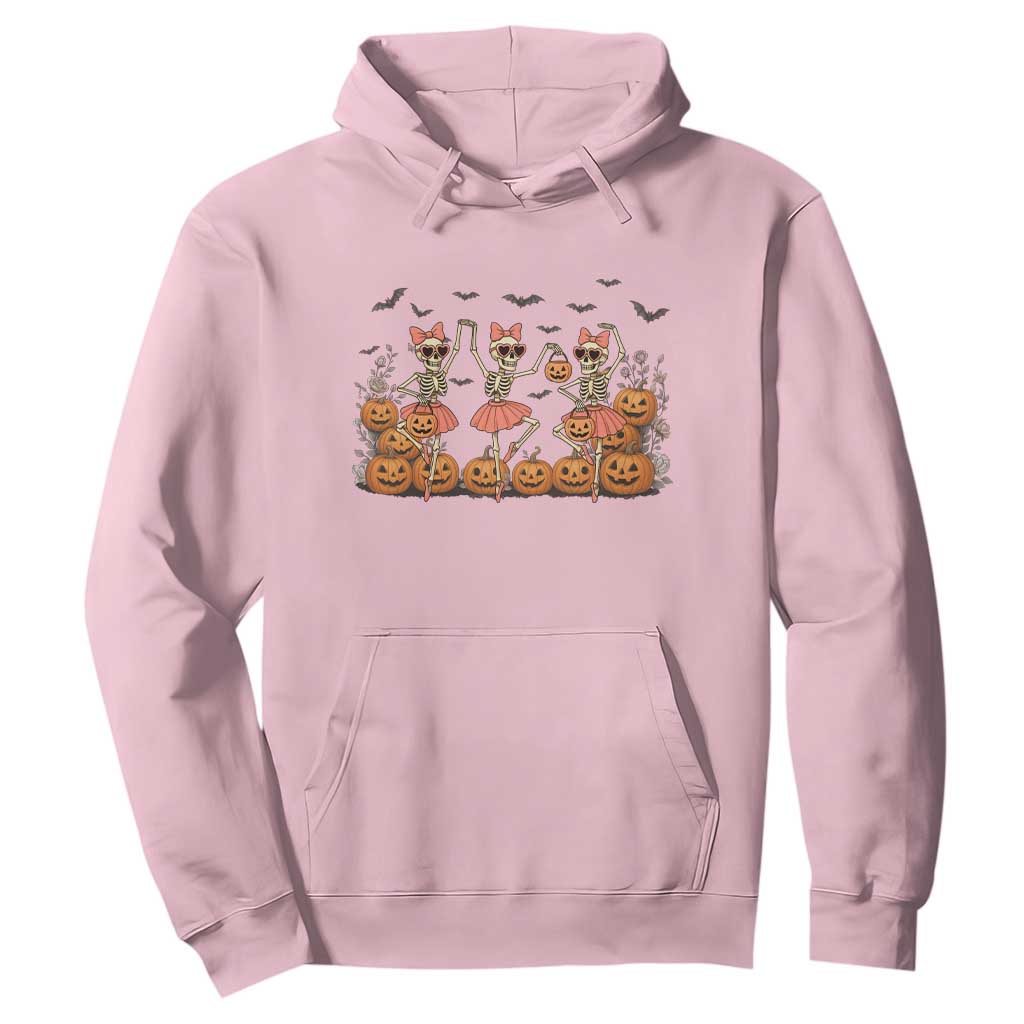 Funny Halloween Skeleton Dance Hoodie Gift For Ballet Lover TS12 Light Pink Print Your Wear