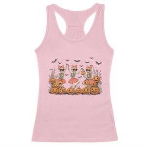 Funny Halloween Skeleton Dance Racerback Tank Top Gift For Ballet Lover TS12 Light Pink Print Your Wear