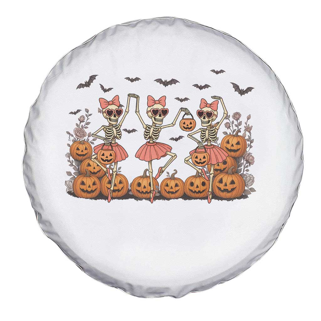 Funny Halloween Skeleton Dance Spare Tire Cover Gift For Ballet Lover TS12 Print Your Wear