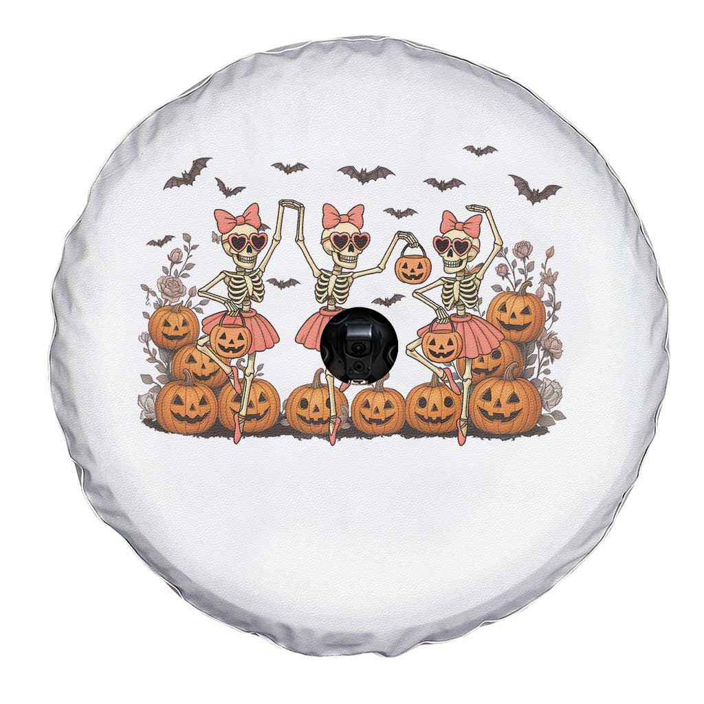 Funny Halloween Skeleton Dance Spare Tire Cover Gift For Ballet Lover TS12 Print Your Wear