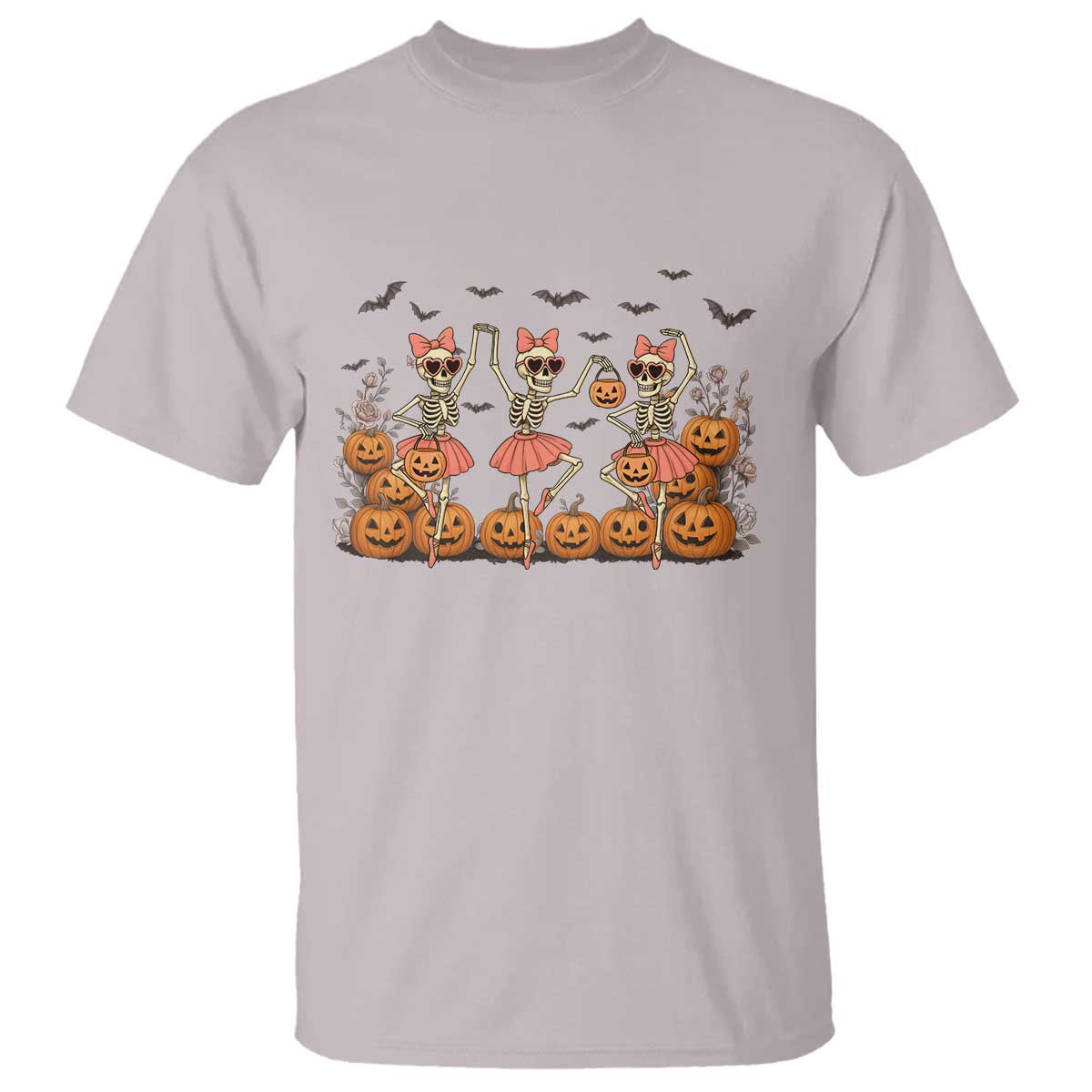 Funny Halloween Skeleton Dance T Shirt Gift For Ballet Lover TS12 Ice Gray Print Your Wear