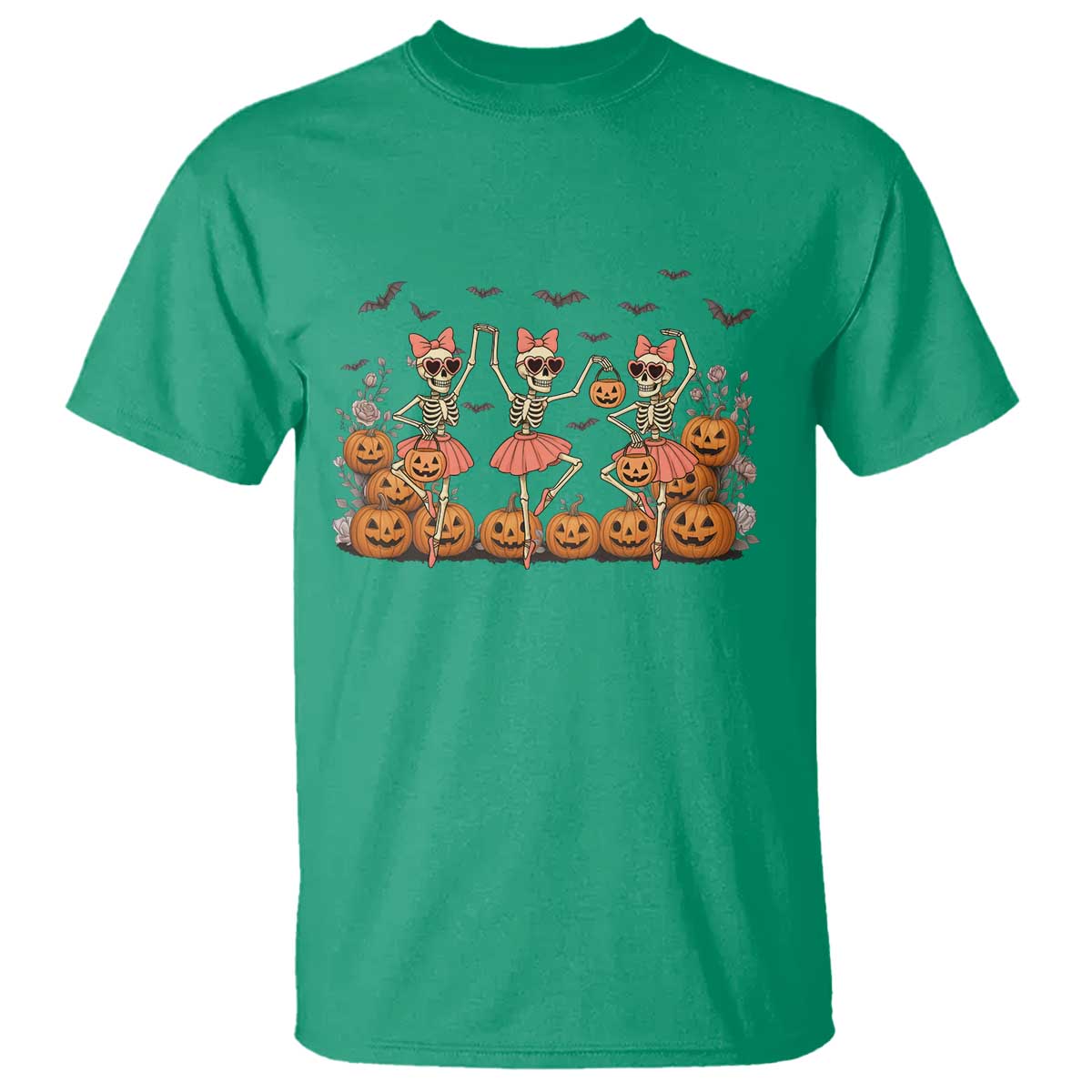 Funny Halloween Skeleton Dance T Shirt Gift For Ballet Lover TS12 Irish Green Print Your Wear