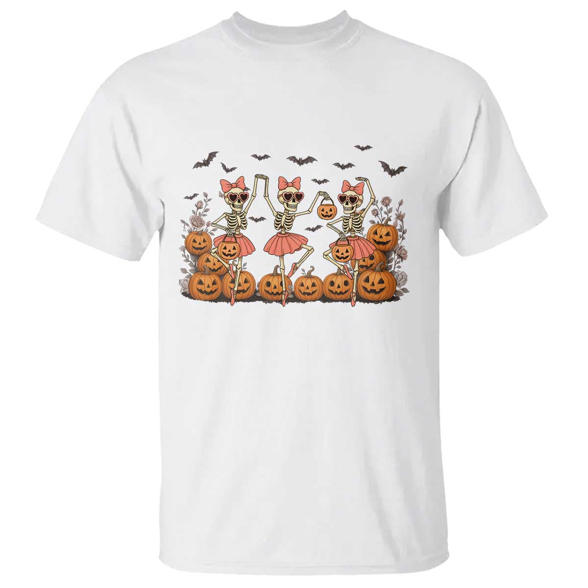Funny Halloween Skeleton Dance T Shirt Gift For Ballet Lover TS12 White Print Your Wear