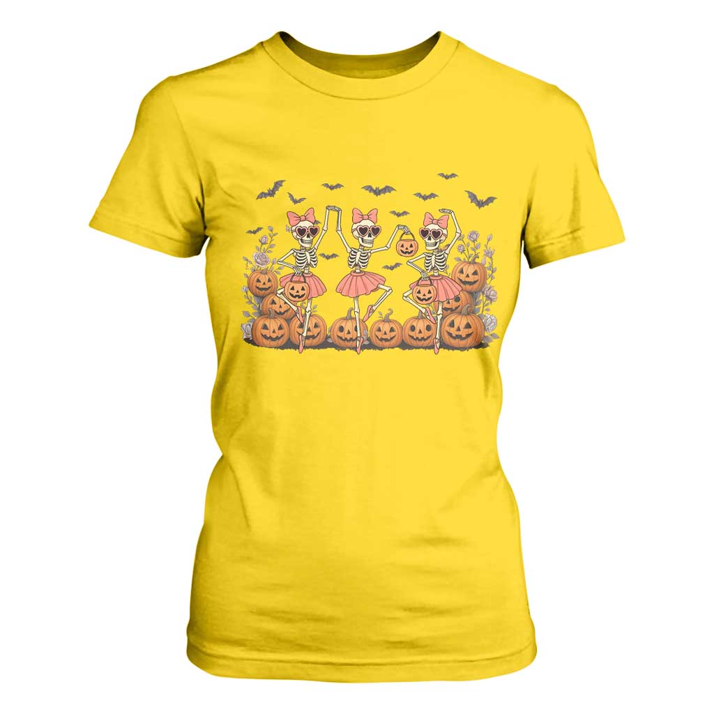 Funny Halloween Skeleton Dance T Shirt For Women Gift For Ballet Lover TS12 Daisy Print Your Wear