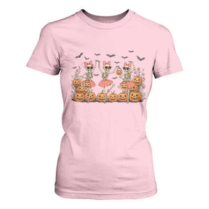 Funny Halloween Skeleton Dance T Shirt For Women Gift For Ballet Lover TS12 Light Pink Print Your Wear